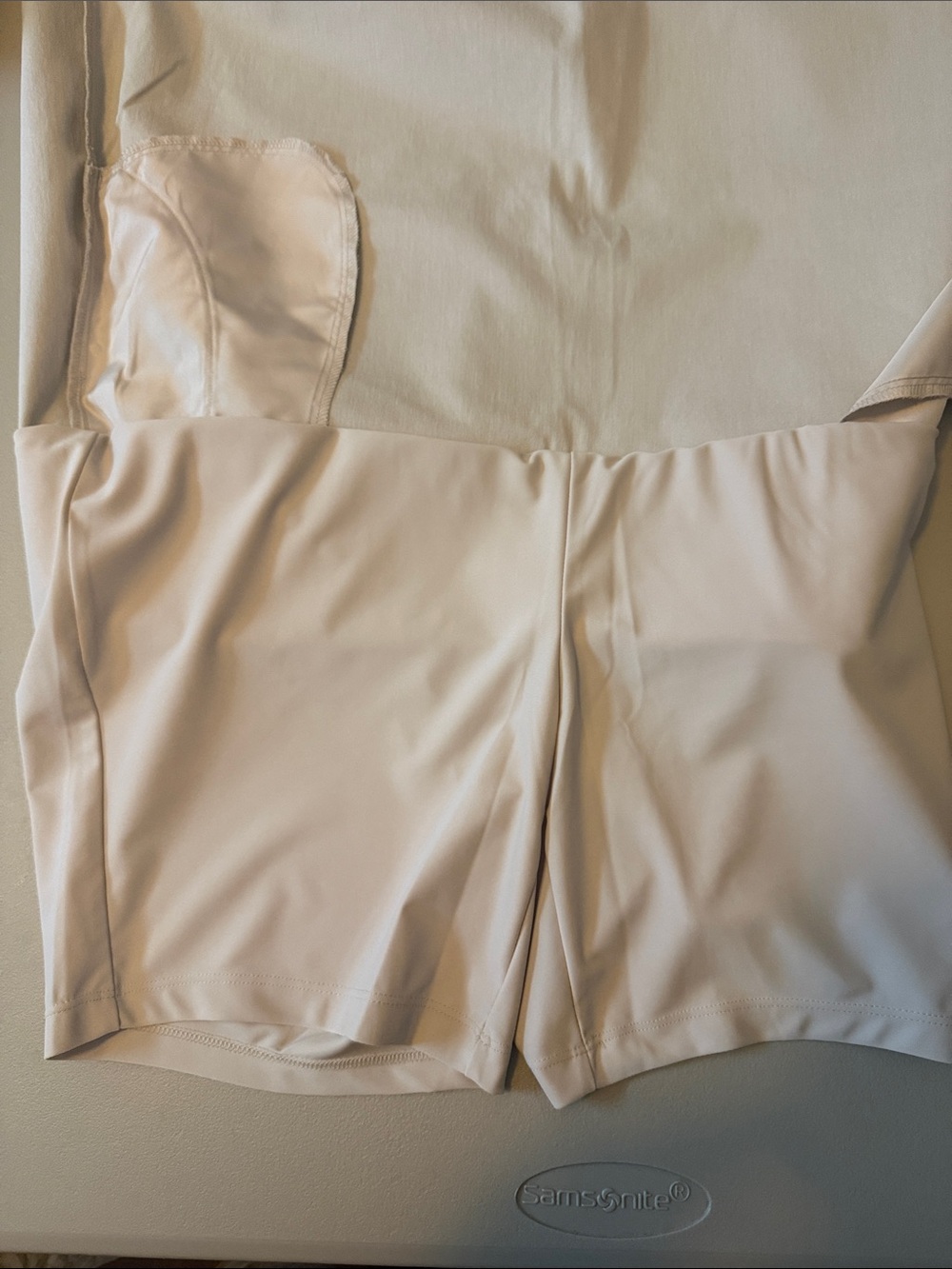 Up! Beige Pull-On Mini Skort with Tummy Control-M - Picture 4 of 12